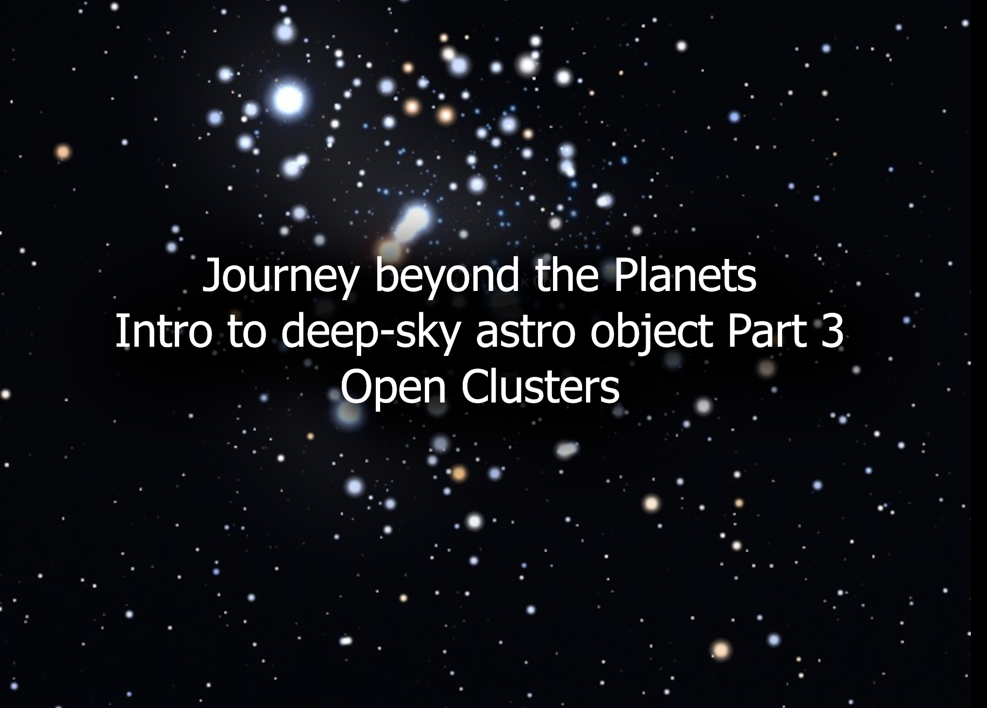 A guide to the night sky in the coming months part 3 - Open Clusters and star colours