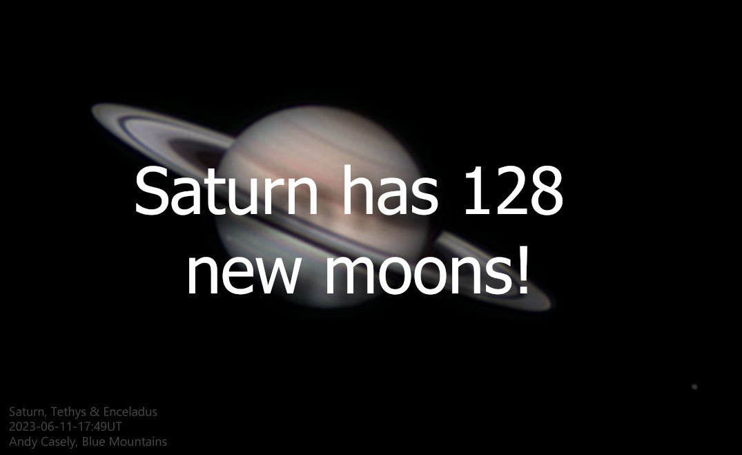 HUGE increase in the number of moons around Saturn