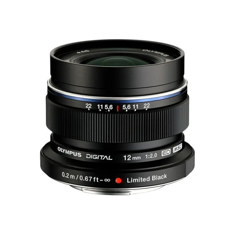 OM System M.Zuiko Digital ED 12mm F2.0 Black Lens