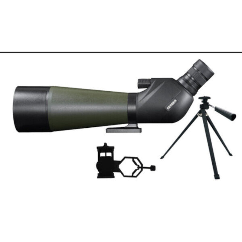 GERBER Spotting Scope 20-60x80 BaK4 with Smart Phone Adaptor and Table Tripod