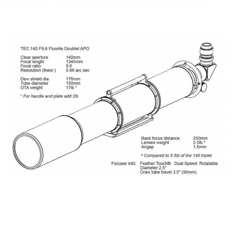 TEC APO140FL F9.6 Telescope