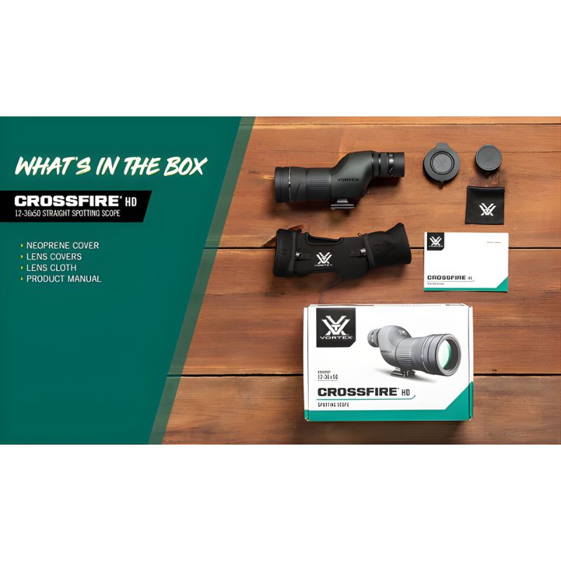 Vortex Crossfire HD 12-36x50 Straight Spotting Scope