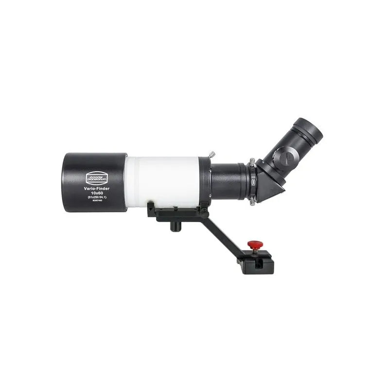 Baader Vario 10x60 finderscope with 45-degree prism and illuminated eyepiece; example tripod head not included