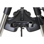 Evolution tripod accessory tray holding the included accessories