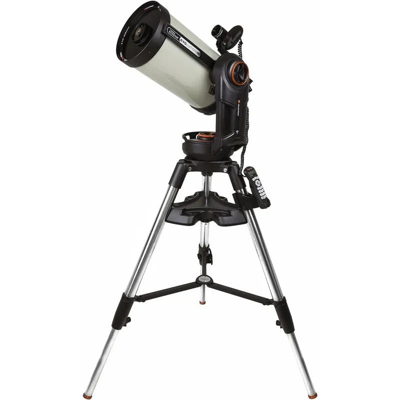 Celestron NexStar Evolution 9.25 HD telescope and tripod, front view