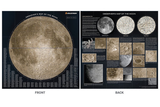 Celestron Observer's Map of the Moon - The Binocular and Telescope Shop