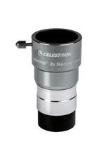 Included Celestron Omni 2x Barlow lens with 1.25-inch barrel