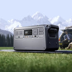 DJI Power 1000 V2 portable power station at an outdoor campsite