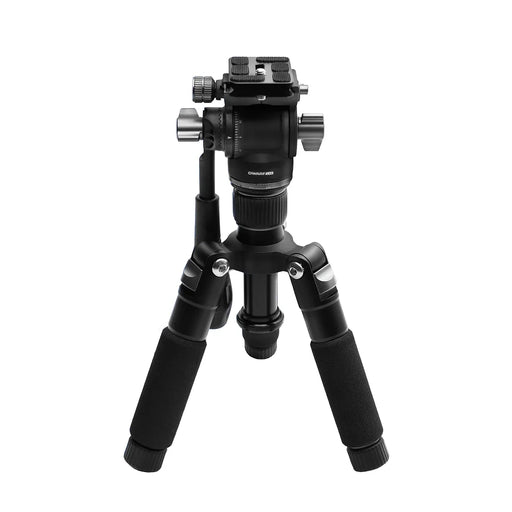Dwarf Mini Hydraulic Tripod front view with hydraulic pan-tilt head