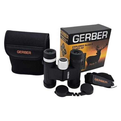 Gerber Explorer Series II Silver HD 10x25 Binocular - The Binocular and Telescope Shop