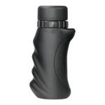 Upright view of the Gerber HD 10x25 Silver monocular showing the twist-up eyecup and textured body