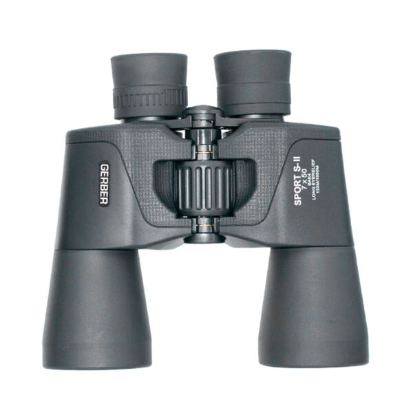 Front view of the Gerber Sport S-II 7x50 Porro prism binoculars