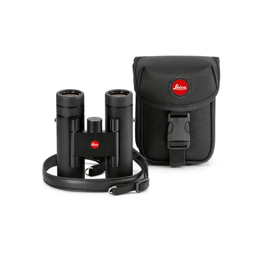 Leica Noctivid Compact 8x25 binoculars group shot with accessories
