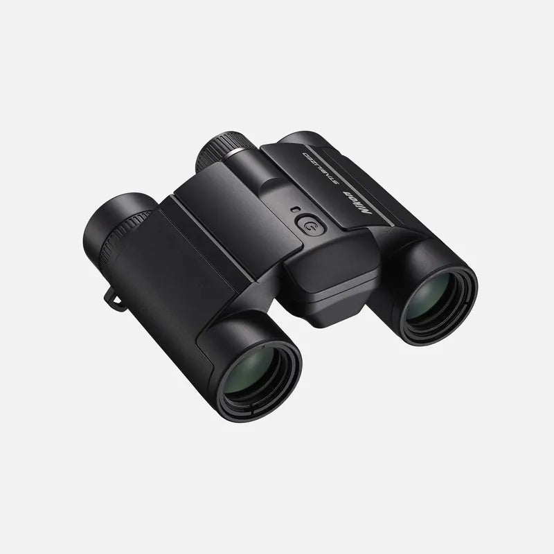 Nikon STABILIZED 10x25 S binoculars front left view