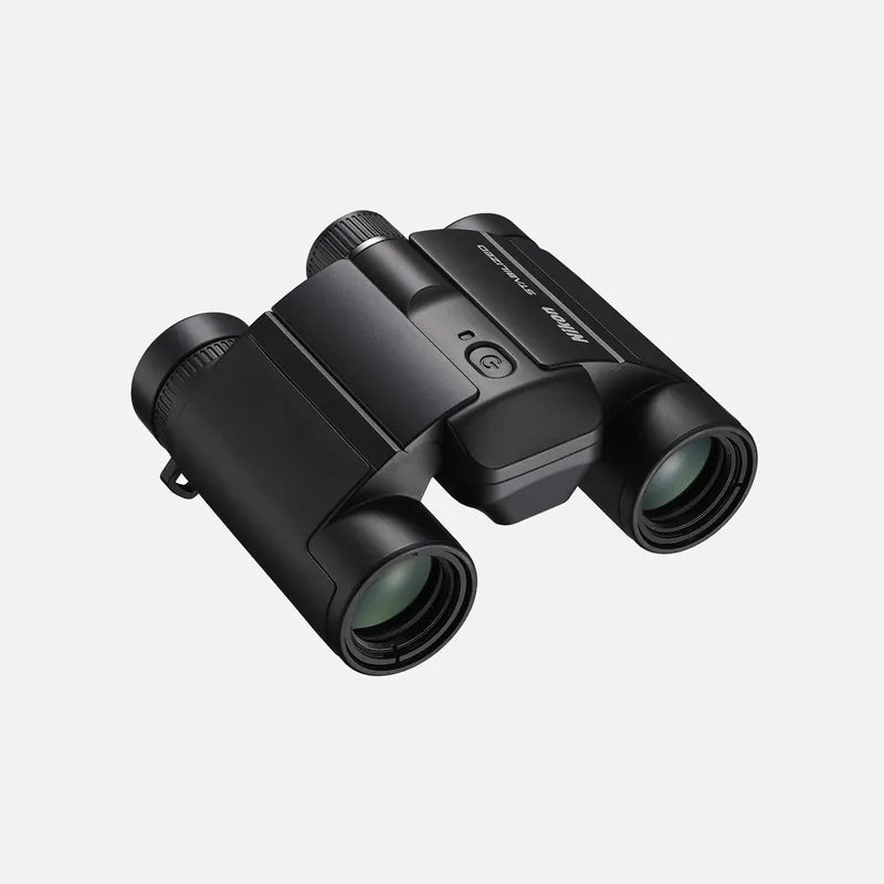 Nikon STABILIZED 12x25 S binoculars front left studio view