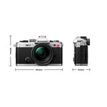 OM SYSTEM OM-3 ASTRO camera with lens, front and side dimensions