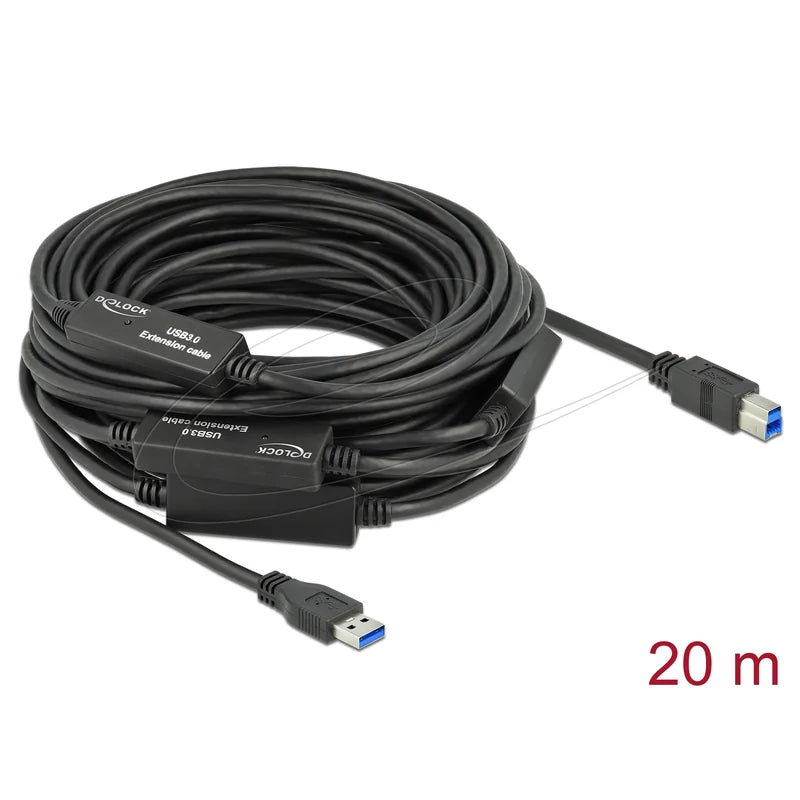 Pegasus Astro Active USB 3.2 Type-A to Type-B Cable 20 m