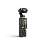 DJI Osmo Pocket 4 three-quarter angle with portrait mode