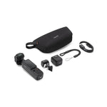 DJI Osmo Pocket 4 Creator Combo flat lay of all included accessories