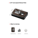 Seestar TH10 quick release plate package with plate, 3/8-inch screw and coin wrench