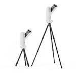 Vaonis Vespera Pro 2 shown at two carbon-fibre tripod heights