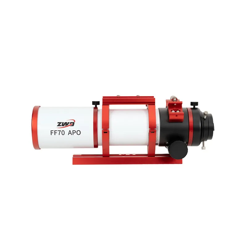 ZWO FF70 APO refractor rear angle showing camera rotator
