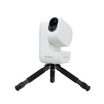 ZWO Seestar S50 Pro smart telescope on its included tripod, front-right view