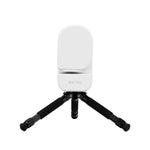 Front view of the ZWO Seestar S50 Pro smart telescope and tripod