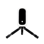 Rear view of the ZWO Seestar S50 Pro smart telescope and tripod