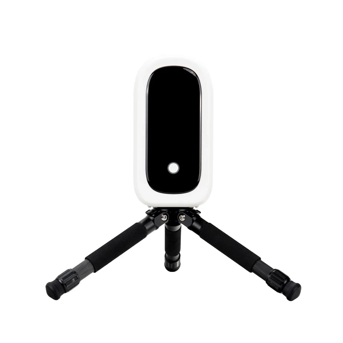 Rear view of the ZWO Seestar S50 Pro smart telescope and tripod